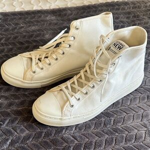 New Balance Cream High-Top Sneakers
